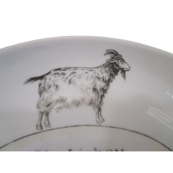 French Country Rustic Goat Cheese Plate Porcelaine D'auteuil Made in France GUC - Picture 2 of 6